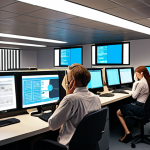 **Image Prompt:** A stylized bureaucratic office scene. Overwhelmed employees drowning in paperwork, illuminated by the glow of computer screens displaying complex digital interfaces. Juxtapose this with a futuristic, minimalist interface promising efficiency, hinting at AI integration. Emphasize the contrast between rigid traditional bureaucracy and the potential of streamlined digital solutions. Subtle Swedish flags or cultural references can be included.